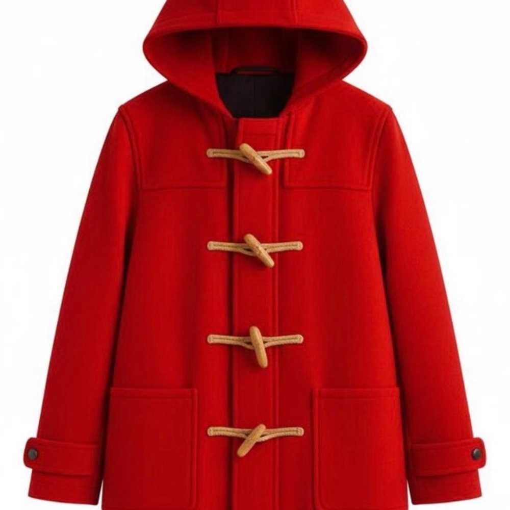 NEW Mens Red Toggle Coat